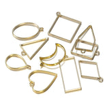 10pcs Metal Geometric Frame Epoxy Resin Mold for Jewelry Making