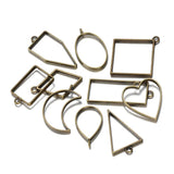 10pcs Metal Geometric Frame Epoxy Resin Mold for Jewelry Making