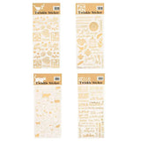 4Pcs UV Epoxy Resin Fillings Letters Cat Flowers Stickers Resin Mold Decor