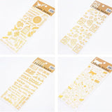 4Pcs UV Epoxy Resin Fillings Letters Cat Flowers Stickers Resin Mold Decor