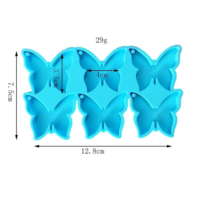 Heart Butterfly Earrings UV Resin Silicone Mold