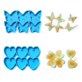 Heart Butterfly Earrings UV Resin Silicone Mold