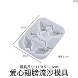 Crystal Epoxy Resin Mold Shaker Hearts Plum Blossom
