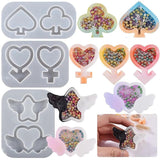 Crystal Epoxy Resin Mold Shaker Hearts Plum Blossom