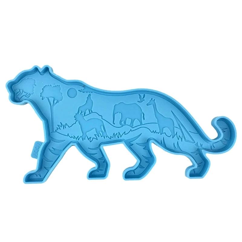 Tiger Silicone Resin Mold for Wall Decorations