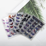 5pcs Butterfly Flap Transparent Stickers for DIY Jewelry Making