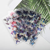 5pcs Butterfly Flap Transparent Stickers for DIY Jewelry Making