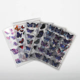 5pcs Butterfly Flap Transparent Stickers for DIY Jewelry Making