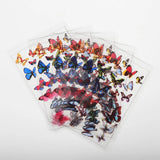 5pcs Butterfly Flap Transparent Stickers for DIY Jewelry Making