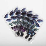 5pcs Butterfly Flap Transparent Stickers for DIY Jewelry Making