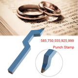 Curved Stamp Punches Jewelry Ring Marking Tools 585 750 555 925 999