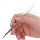 Dual Head Stainless Steel Polishing Burnisher Pen Jewelry Metal Tool