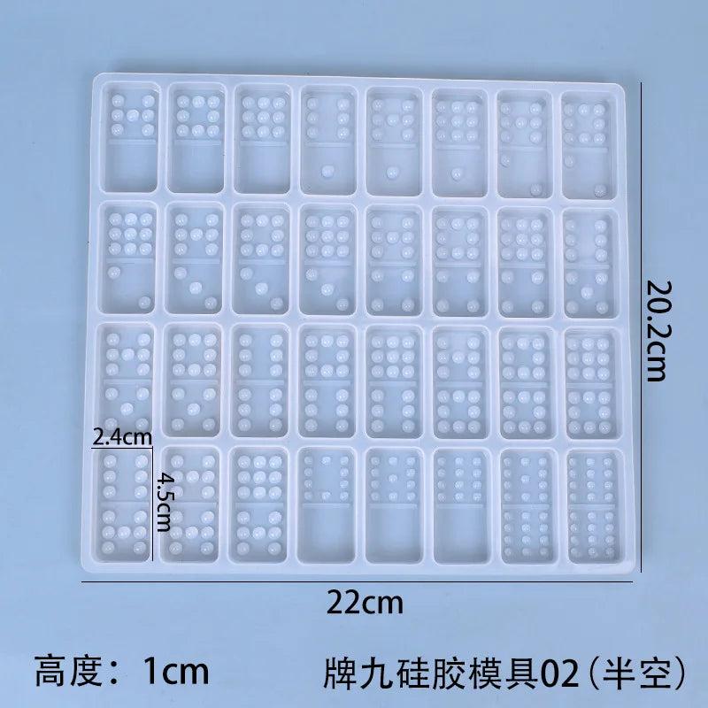 Crystal Domino Epoxy Casting Resin Mold DIY Silicone UV Jewelry Craft Making