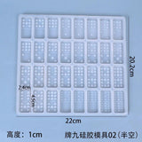 Crystal Domino Epoxy Casting Resin Mold DIY Silicone UV Jewelry Craft Making
