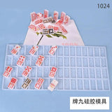 Crystal Domino Epoxy Casting Resin Mold DIY Silicone UV Jewelry Craft Making