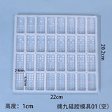 Crystal Domino Epoxy Casting Resin Mold DIY Silicone UV Jewelry Craft Making
