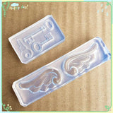 UV Resin Jewelry Silicone Mold Wings Button Letter Charms Resin Mold