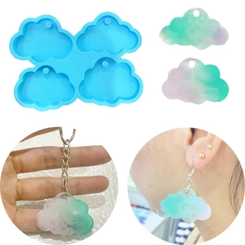 Clouds Butterfly Necklace Earrings Keychain Pendant Silicone Mold