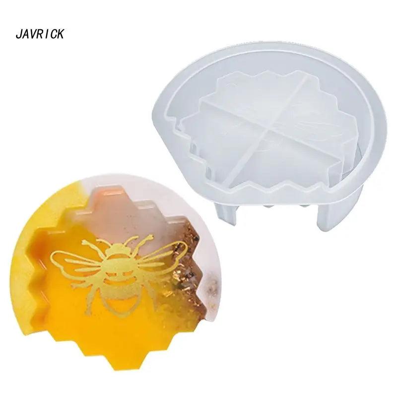 Epoxy Resin Coaster Storage Box Mold Honeycomb Silicone Concrete Mould