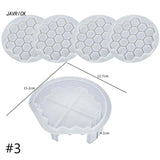 Epoxy Resin Coaster Storage Box Mold Honeycomb Silicone Concrete Mould