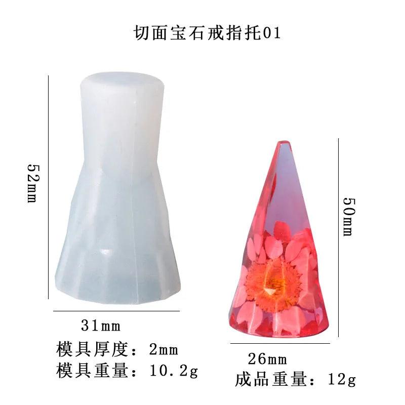 DIY Ring Gem Epoxy Resin Mold Jewelry Silicone Mold