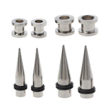 2 Pairs 1g 316L Stainless Steel Ear Eyelets Tapers & Tunnels Kit