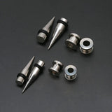 2 Pairs 1g 316L Stainless Steel Ear Eyelets Tapers & Tunnels Kit