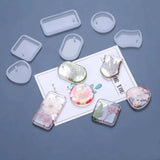 Epoxy Resin Mold Square Round Oval Heart-shaped Love Pendant Silicone Mold