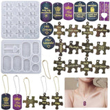 Epoxy Resin Necklace Pendant English Puzzles Silicone Mold