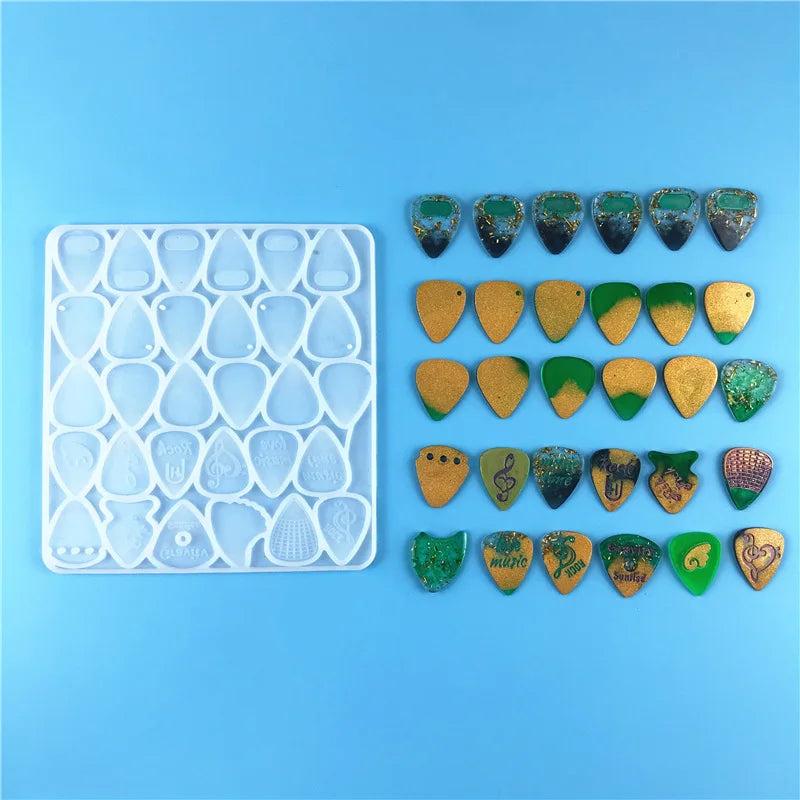 Resin Silicone Mold for Guitar Picks DIY Jewelry Tools