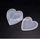 Heart Shaped Cut Jewelry Storage Box Mold UV Resin Jewelry Molds
