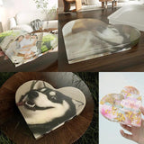 Heart Resin Mold Love-shaped Memorial Plaque Set Coaster Silicone Tray Mould