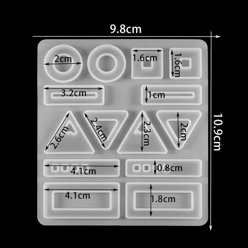 Crystal Epoxy Resin Mold Earrings Ear Pendant Silicone Mould DIY