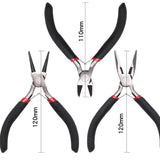 Jewelry Making Pliers Set Round Flat Nose End Cutting Wire Tools