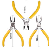 Jewelry Making Pliers Set Round Flat Nose End Cutting Wire Tools
