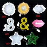 Star Night Lamp Silicone Mold DIY Lips Sun Flower USB Led Night
