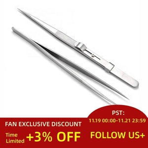 Stainless Steel Jewelry Tweezers Antimagnetic Forcep Watch Repairing Tool
