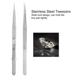 Stainless Steel Jewelry Tweezers Antimagnetic Forcep Watch Repairing Tool