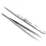 Stainless Steel Jewelry Tweezers Antimagnetic Forcep Watch Repairing Tool