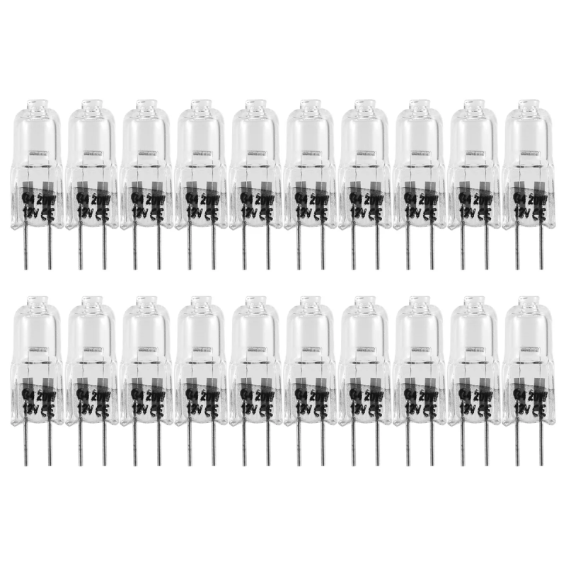 20 Pcs G4 Halogen 20W 12V Light Bulb Clear Lamp for Cooker Lighting