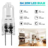 20 Pcs G4 Halogen 20W 12V Light Bulb Clear Lamp for Cooker Lighting