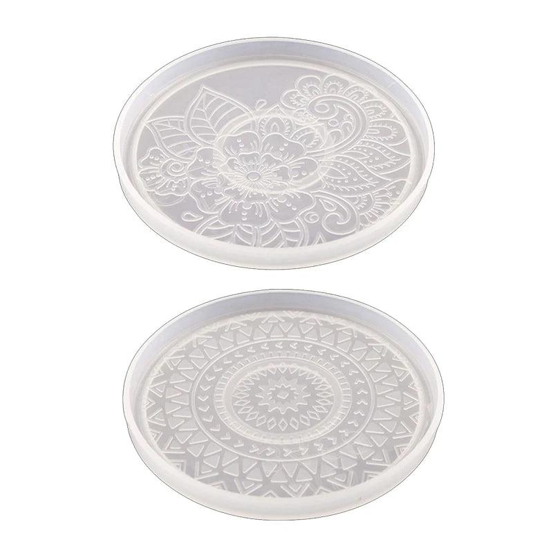 Round Coaster Epoxy Resin Mold Cup Mat Silicone Mold