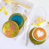 Round Coaster Epoxy Resin Mold Cup Mat Silicone Mold