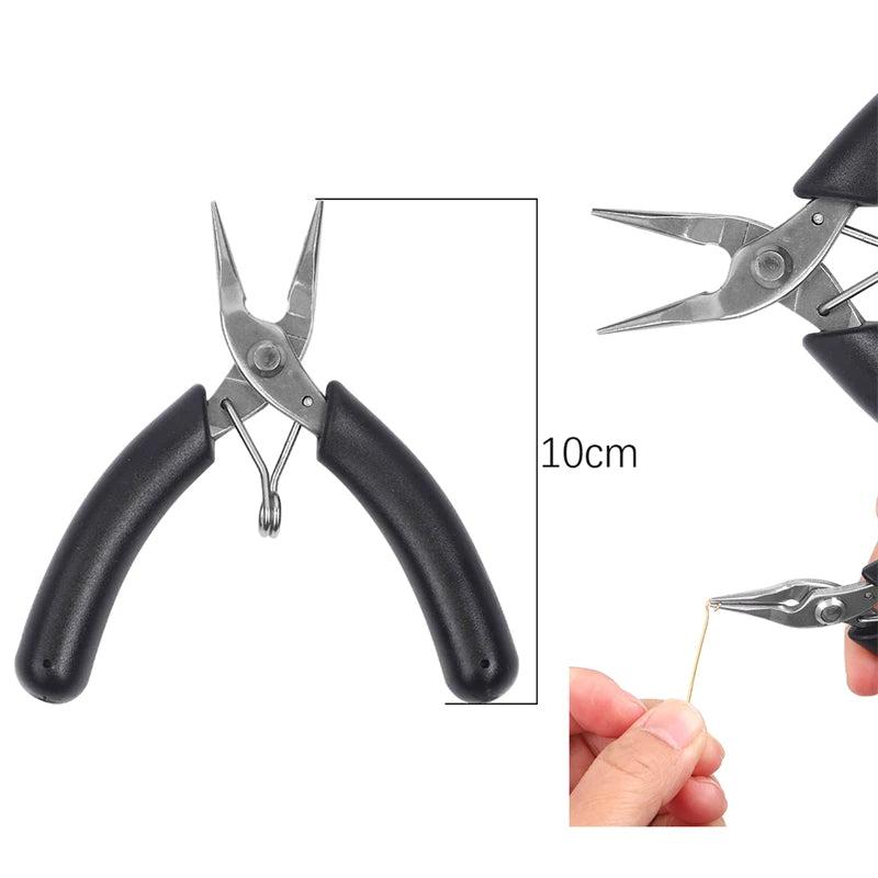 Round Nose Cutting Jewelry Pliers Anti-slip Handle DIY Tools Kit