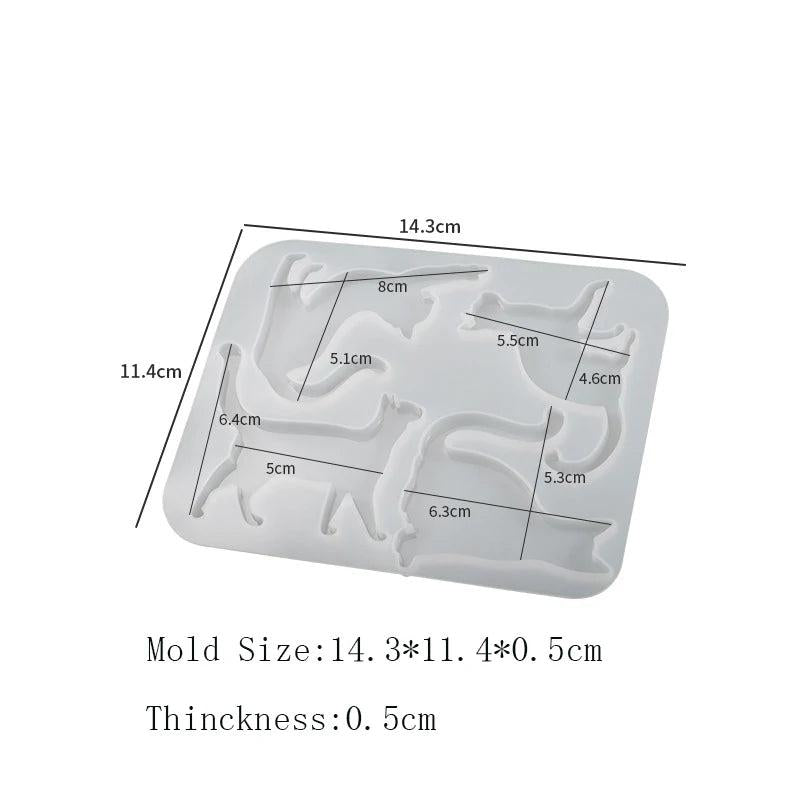 DIY Mini Cat Brooch Silicone Mold 10 PCS - Outfits Decoration