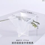 Silicone Pyramid Ball Diamond Cube Mold Epoxy Resin Craft Jewelry