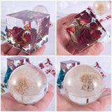 Silicone Pyramid Ball Diamond Cube Mold Epoxy Resin Craft Jewelry