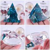 Silicone Pyramid Ball Diamond Cube Mold Epoxy Resin Craft Jewelry