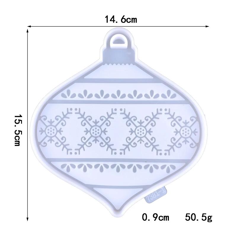 Silicone Epoxy Resin Mold Christmas Pendants Moulds DIY Liquid Jewellery Making