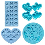Heart Earring Resin Mold Mini Jewelry Pendant Silicone Making Supplies